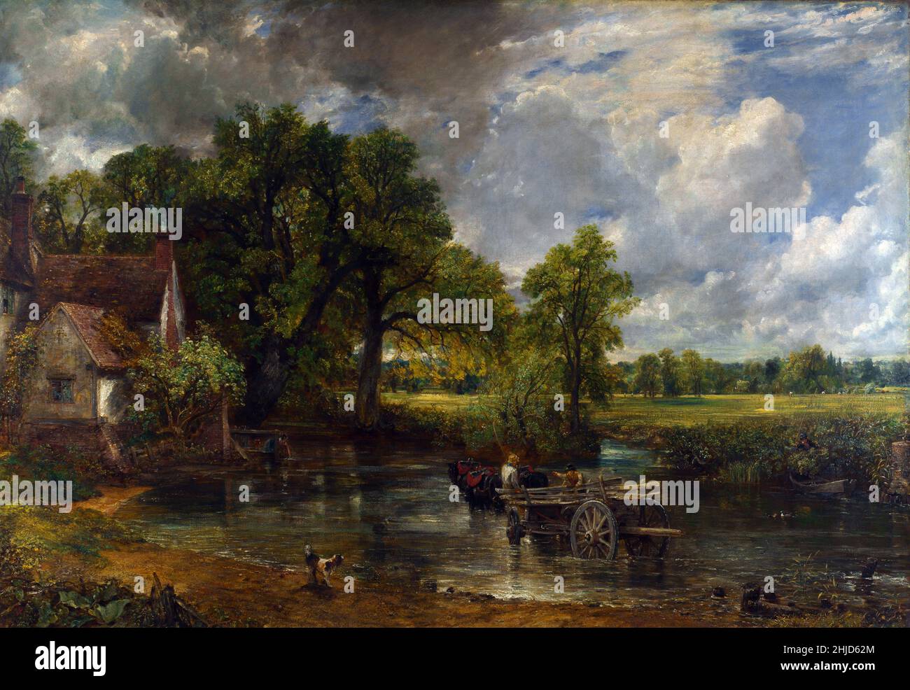 La peinture Hay Wain de John Constable Banque D'Images