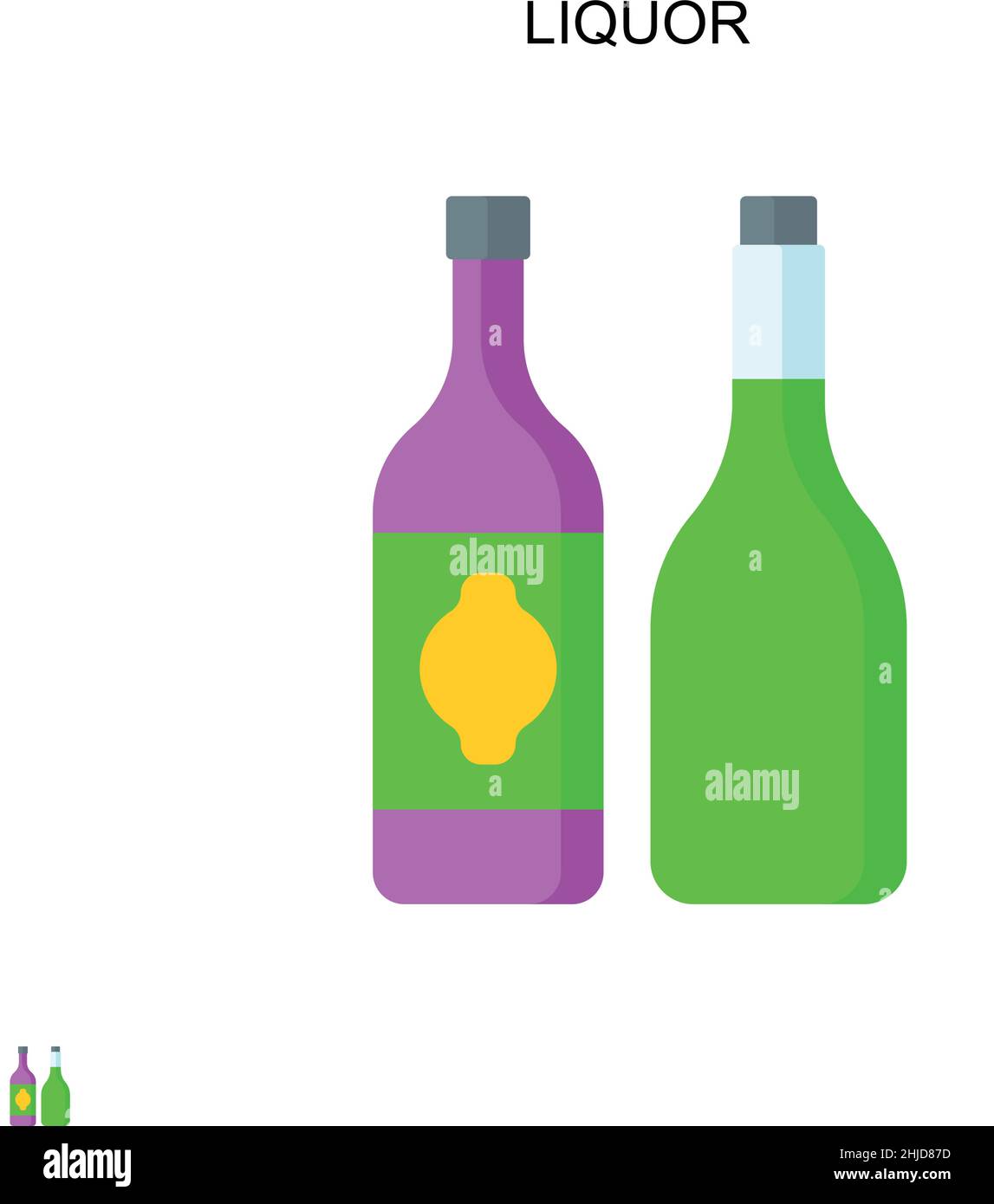 Icône de vecteur simple de liqueur.Modèle de conception de symbole d'illustration pour élément d'interface utilisateur Web mobile. Illustration de Vecteur