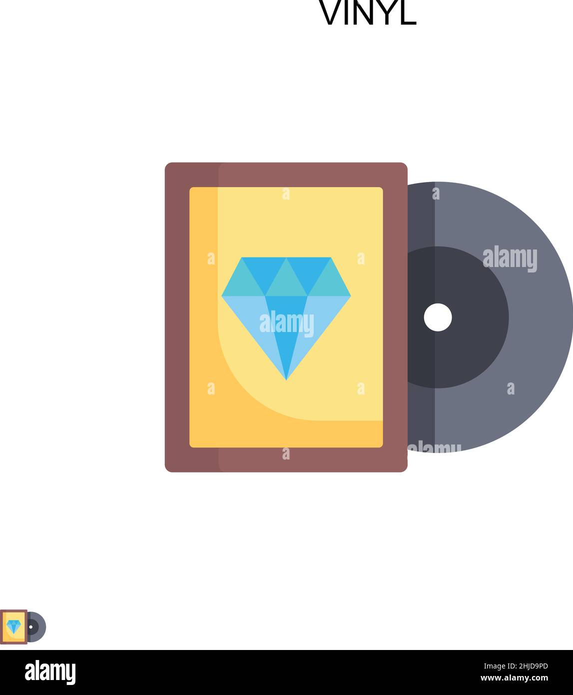 Vinyle simple vecteur icône.Modèle de conception de symbole d'illustration pour élément d'interface utilisateur Web mobile. Illustration de Vecteur