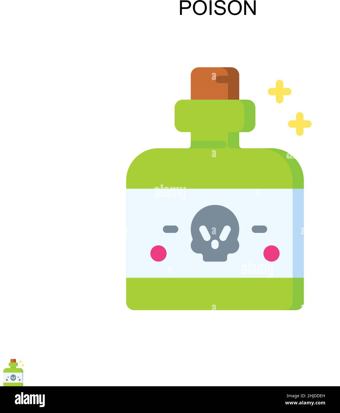 Icône de vecteur simple poison.Modèle de conception de symbole d'illustration pour élément d'interface utilisateur Web mobile. Illustration de Vecteur