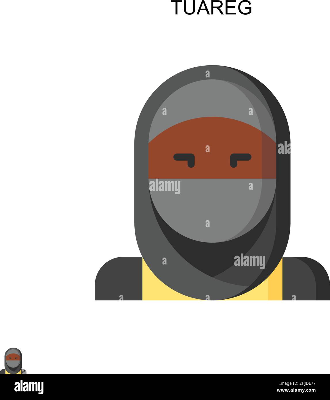 Icône de vecteur simple Tuareg.Modèle de conception de symbole d'illustration pour élément d'interface utilisateur Web mobile. Illustration de Vecteur