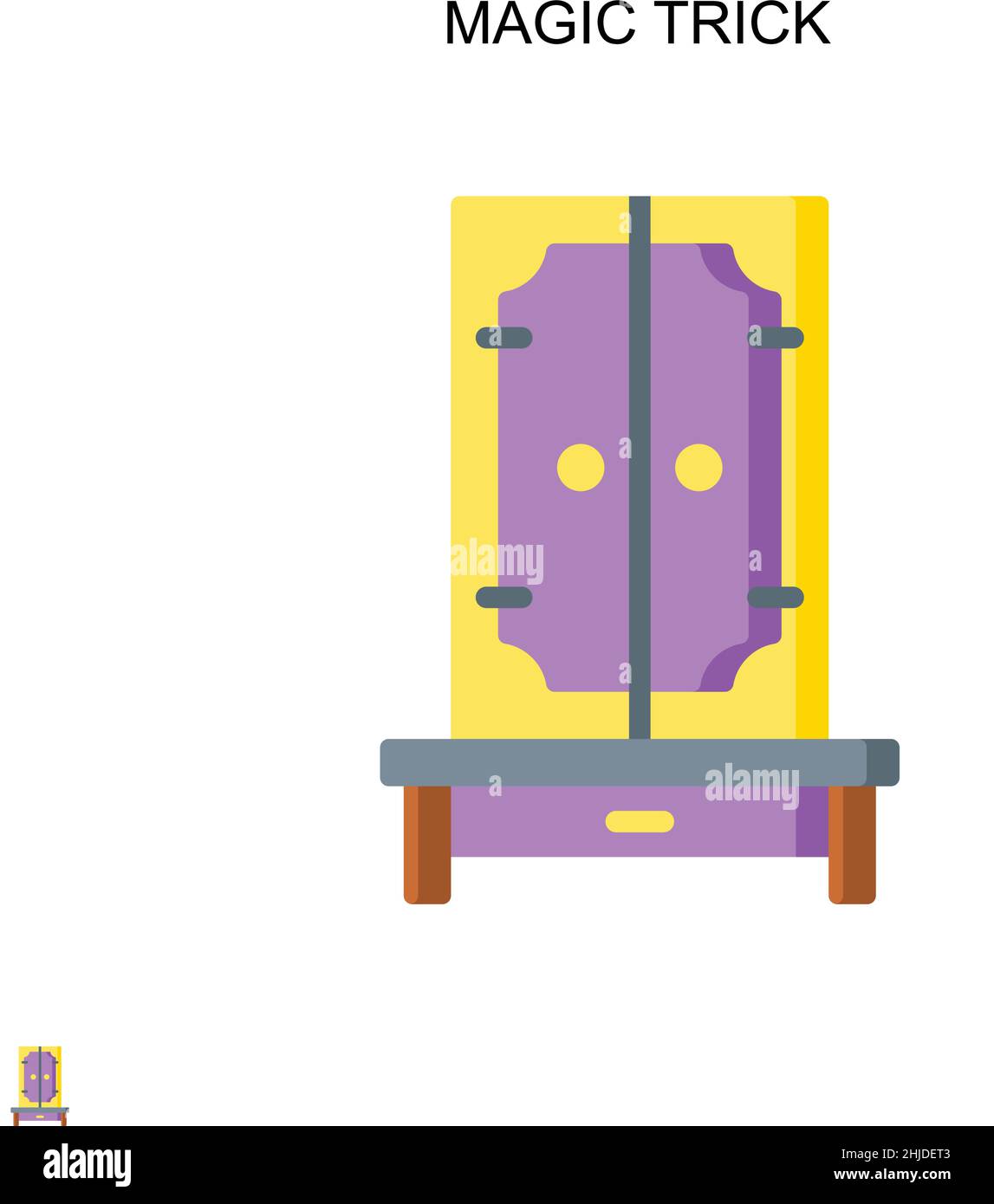 Icône de vecteur simple Magic Trick.Modèle de conception de symbole d'illustration pour élément d'interface utilisateur Web mobile. Illustration de Vecteur