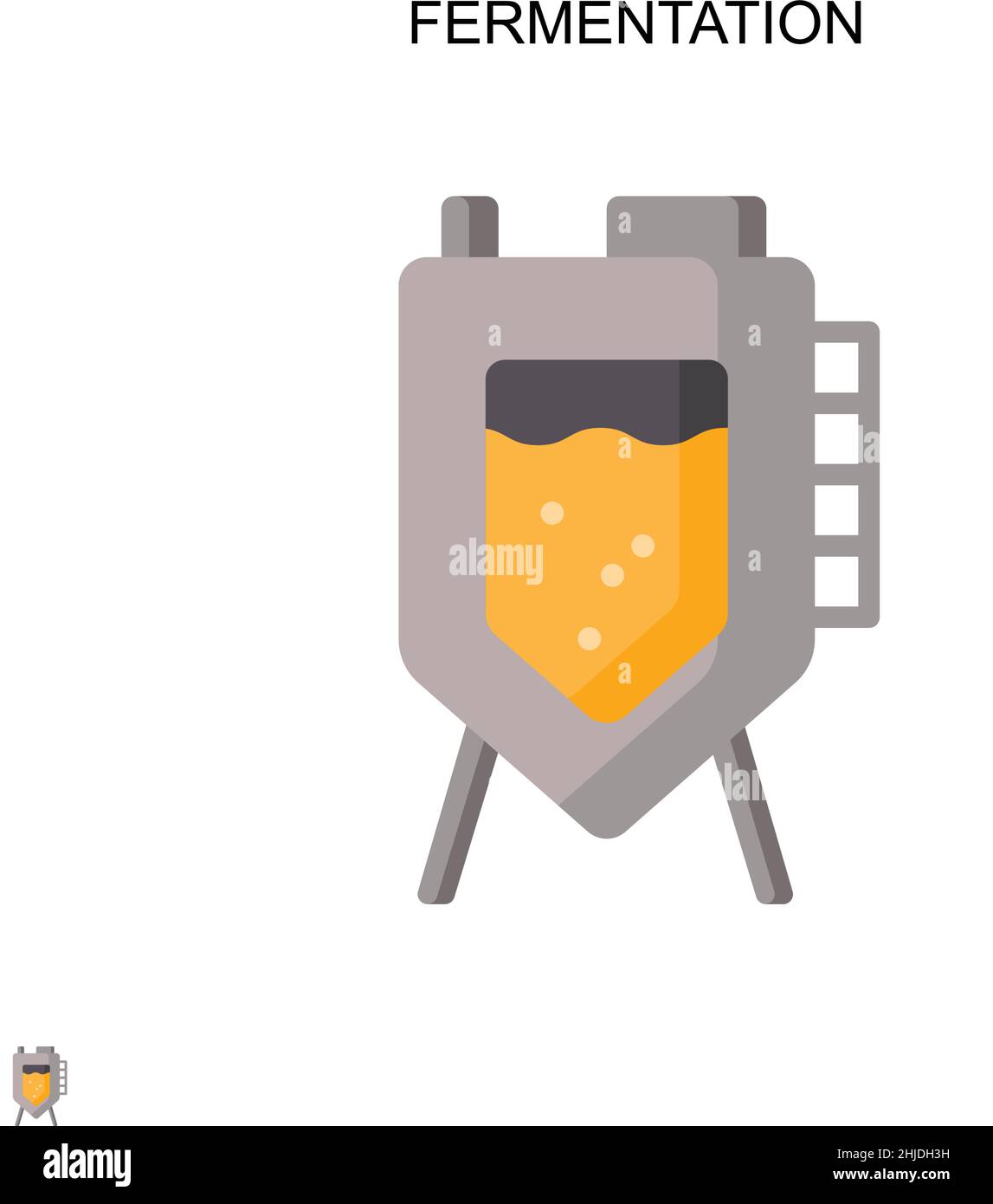 Fermentation simple vecteur icône.Modèle de conception de symbole d'illustration pour élément d'interface utilisateur Web mobile. Illustration de Vecteur
