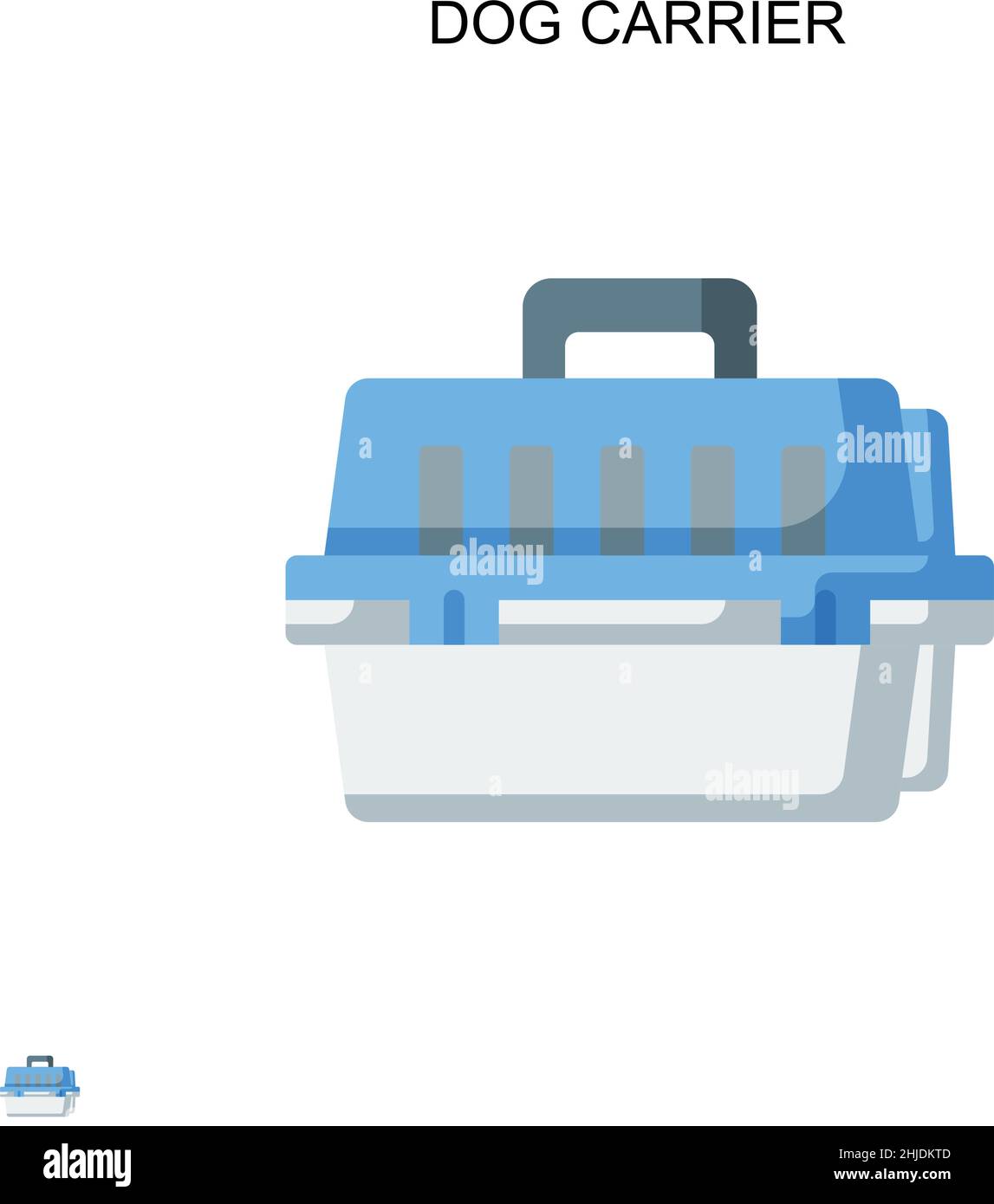 Icône vecteur simple de porteur de chien.Modèle de conception de symbole d'illustration pour élément d'interface utilisateur Web mobile. Illustration de Vecteur