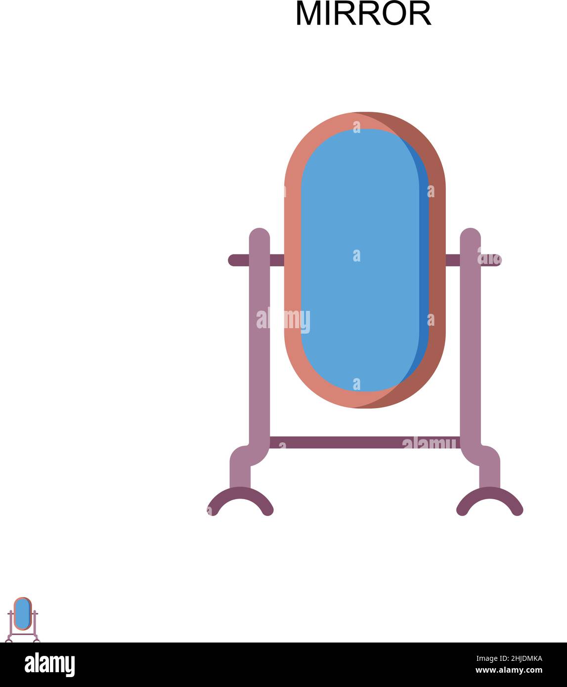 Icône de vecteur simple miroir.Modèle de conception de symbole d'illustration pour élément d'interface utilisateur Web mobile. Illustration de Vecteur