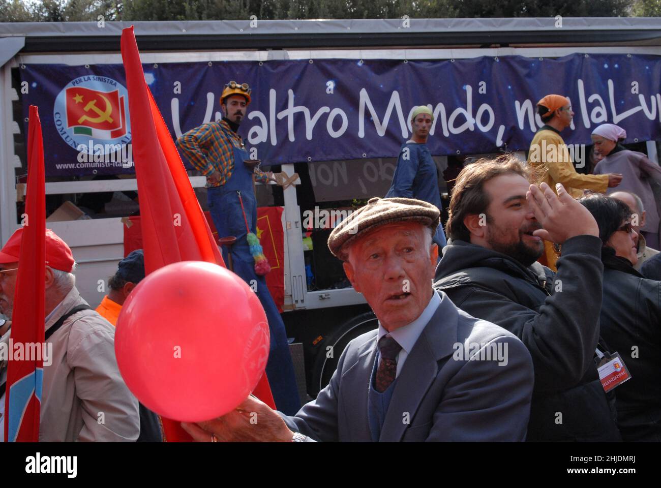 Rome, Italie 20/10/2007: Manifestation nationale contre l'emploi précaire.© Andrea Sabbadini Banque D'Images