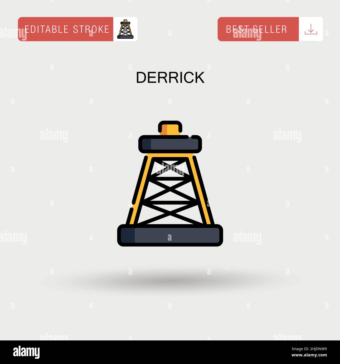 Icône de vecteur simple Derrick. Illustration de Vecteur