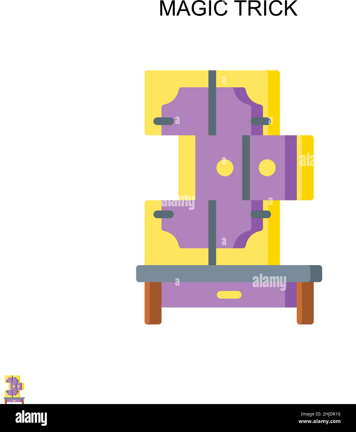 Icône de vecteur simple Magic Trick.Modèle de conception de symbole d'illustration pour élément d'interface utilisateur Web mobile. Illustration de Vecteur