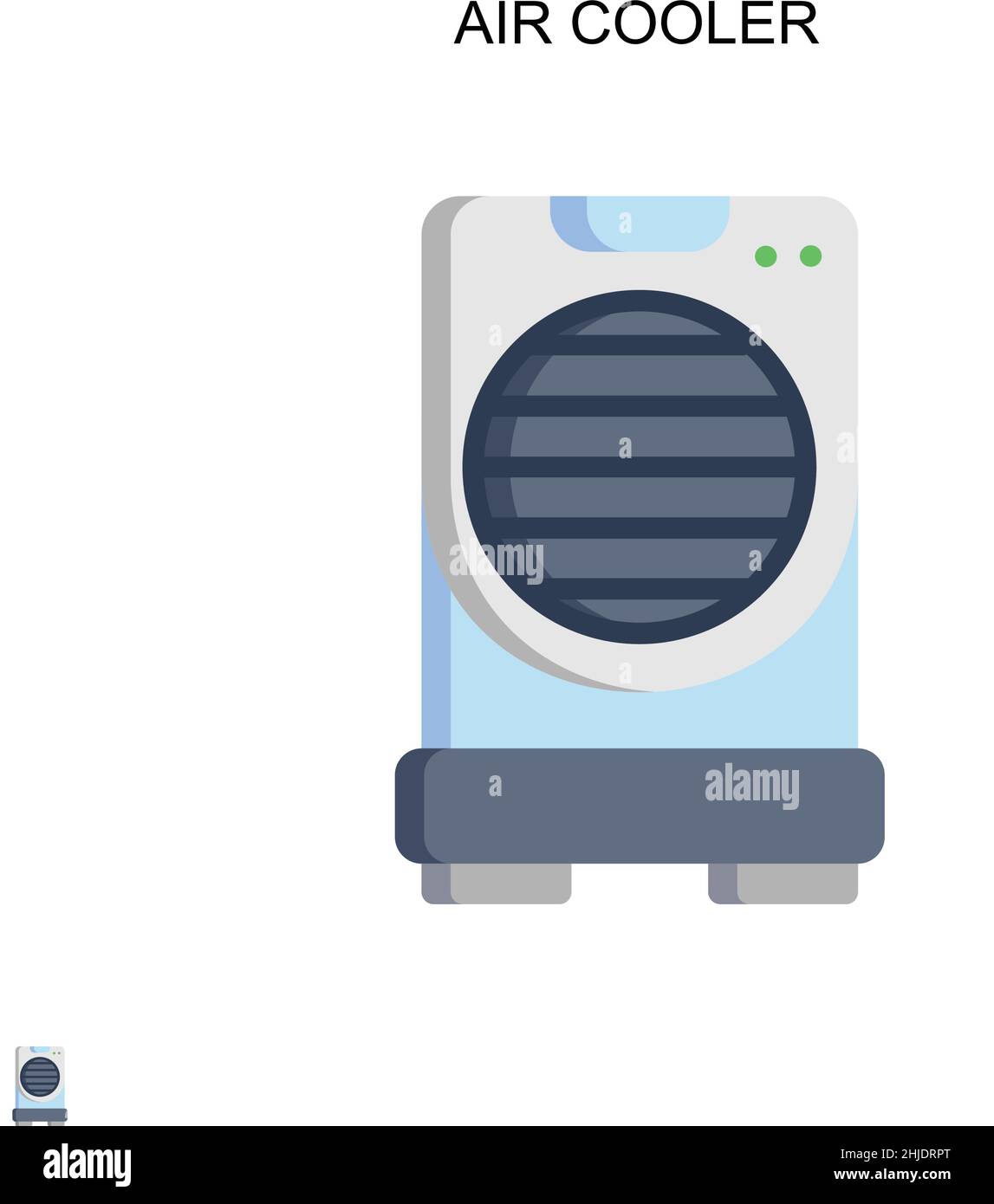 Icône vecteur simple du refroidisseur d'air.Modèle de conception de symbole d'illustration pour élément d'interface utilisateur Web mobile. Illustration de Vecteur