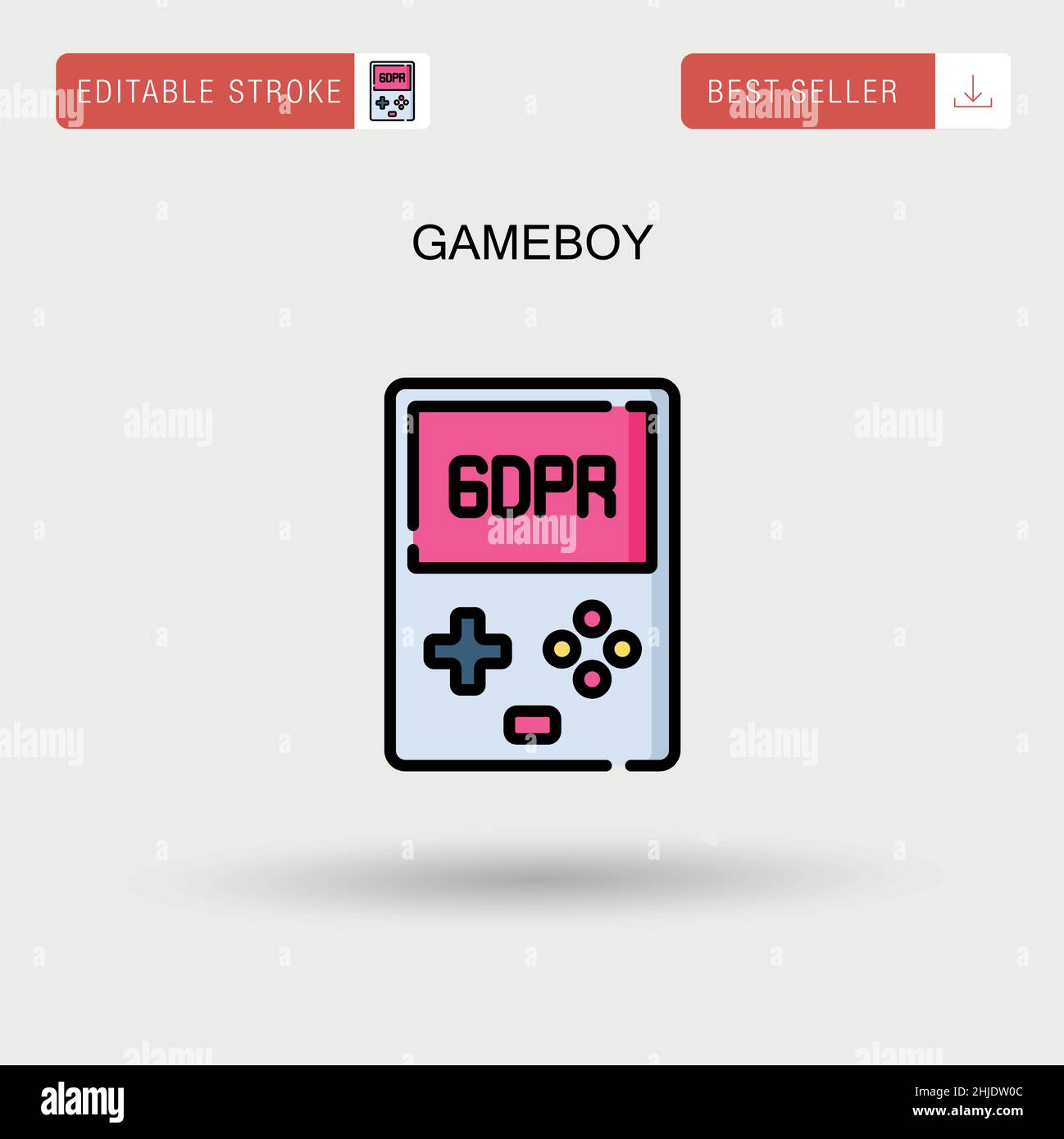 Icône de vecteur simple Gameboy. Illustration de Vecteur