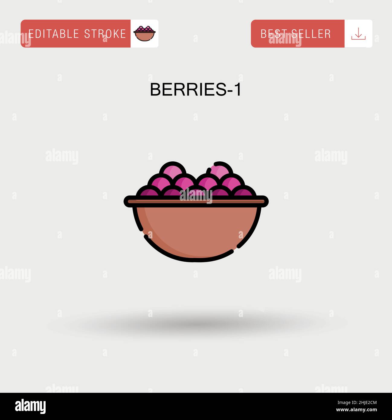 Icône de vecteur simple de baies-1. Illustration de Vecteur