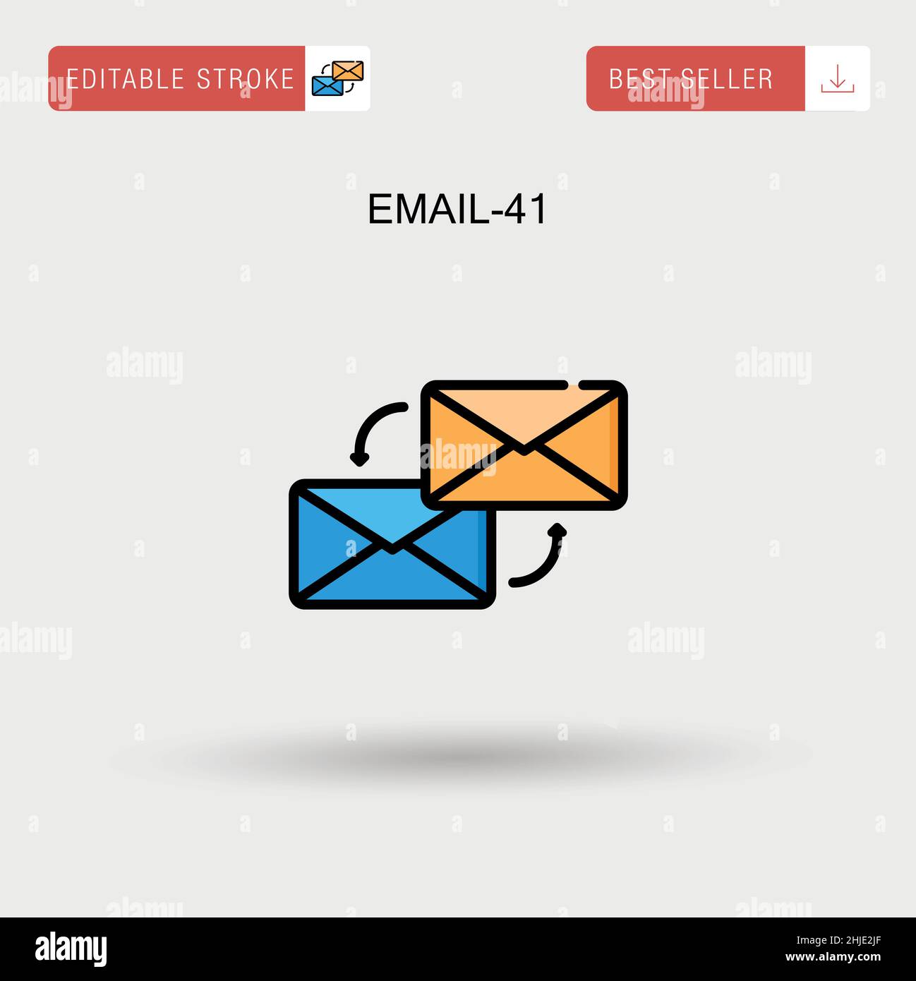 Email-41 icône de vecteur simple. Illustration de Vecteur