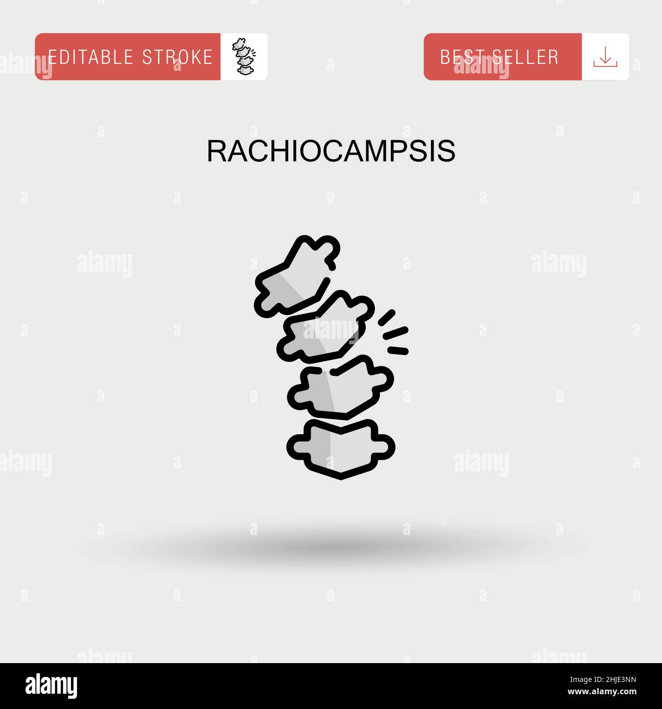 Icône de vecteur simple Rachiocampsis. Illustration de Vecteur