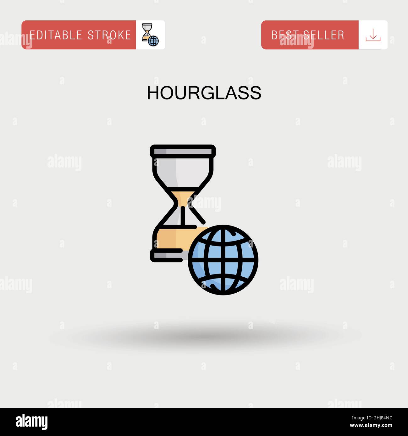 Icône de vecteur simple HourGlass. Illustration de Vecteur