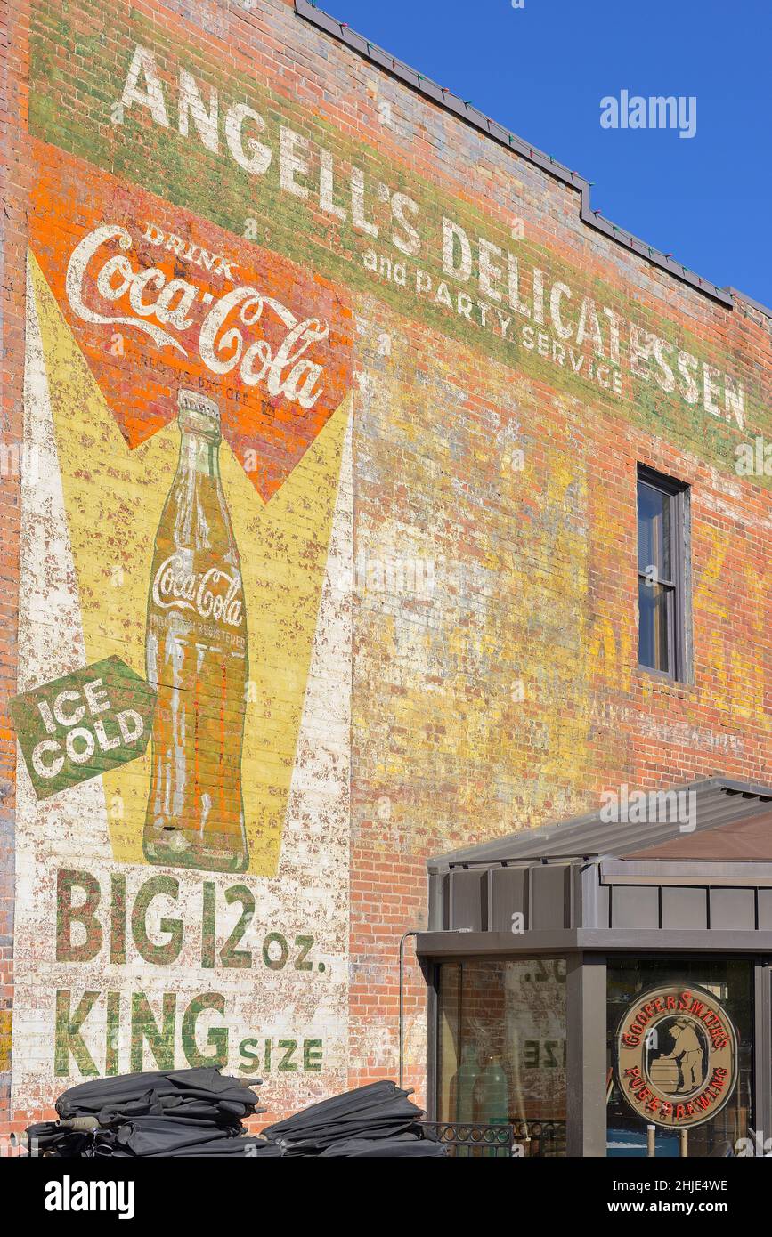 Le centre-ville historique, fort Collins CO Banque D'Images