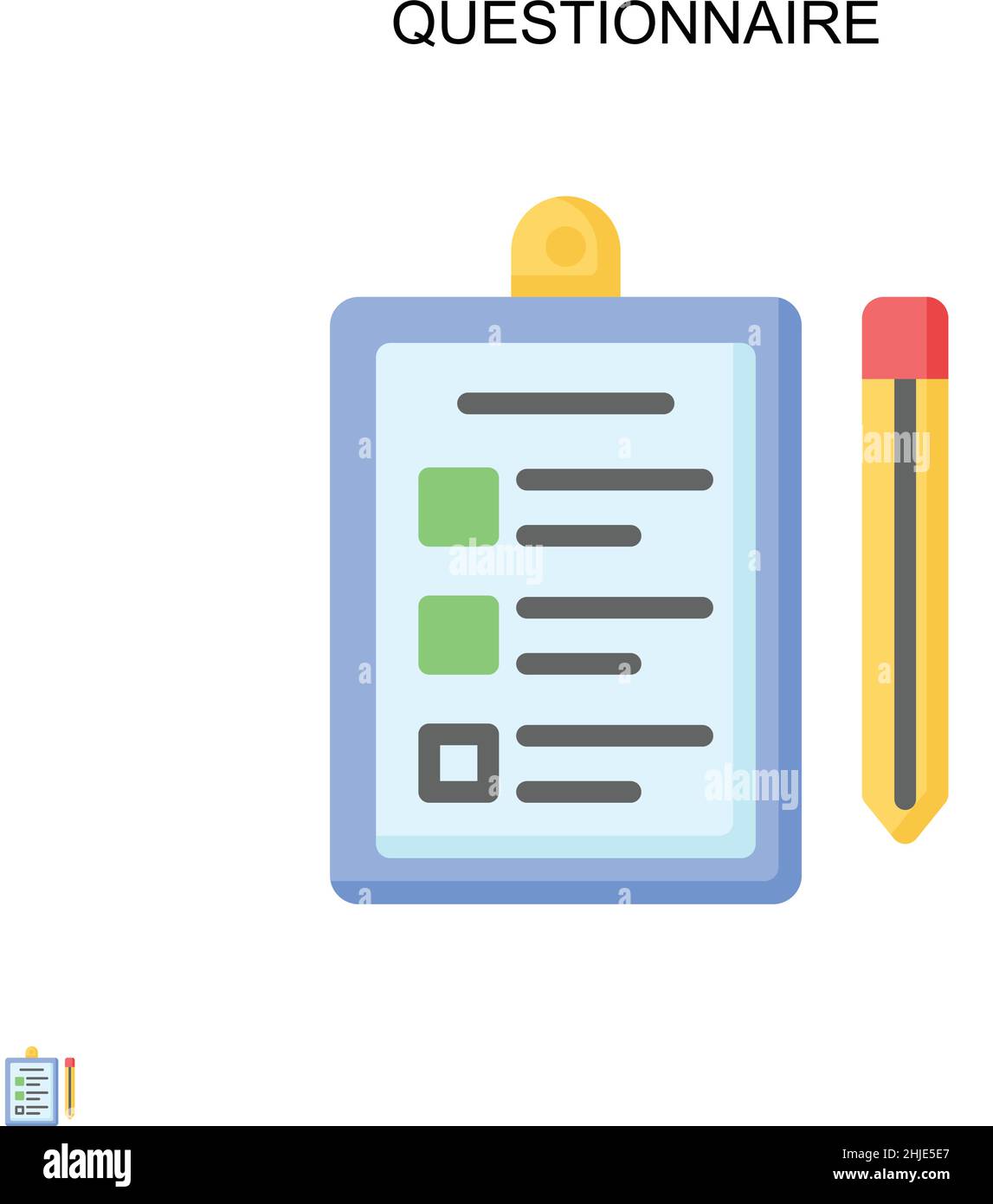 Icône de vecteur simple de questionnaire.Modèle de conception de symbole d'illustration pour élément d'interface utilisateur Web mobile. Illustration de Vecteur