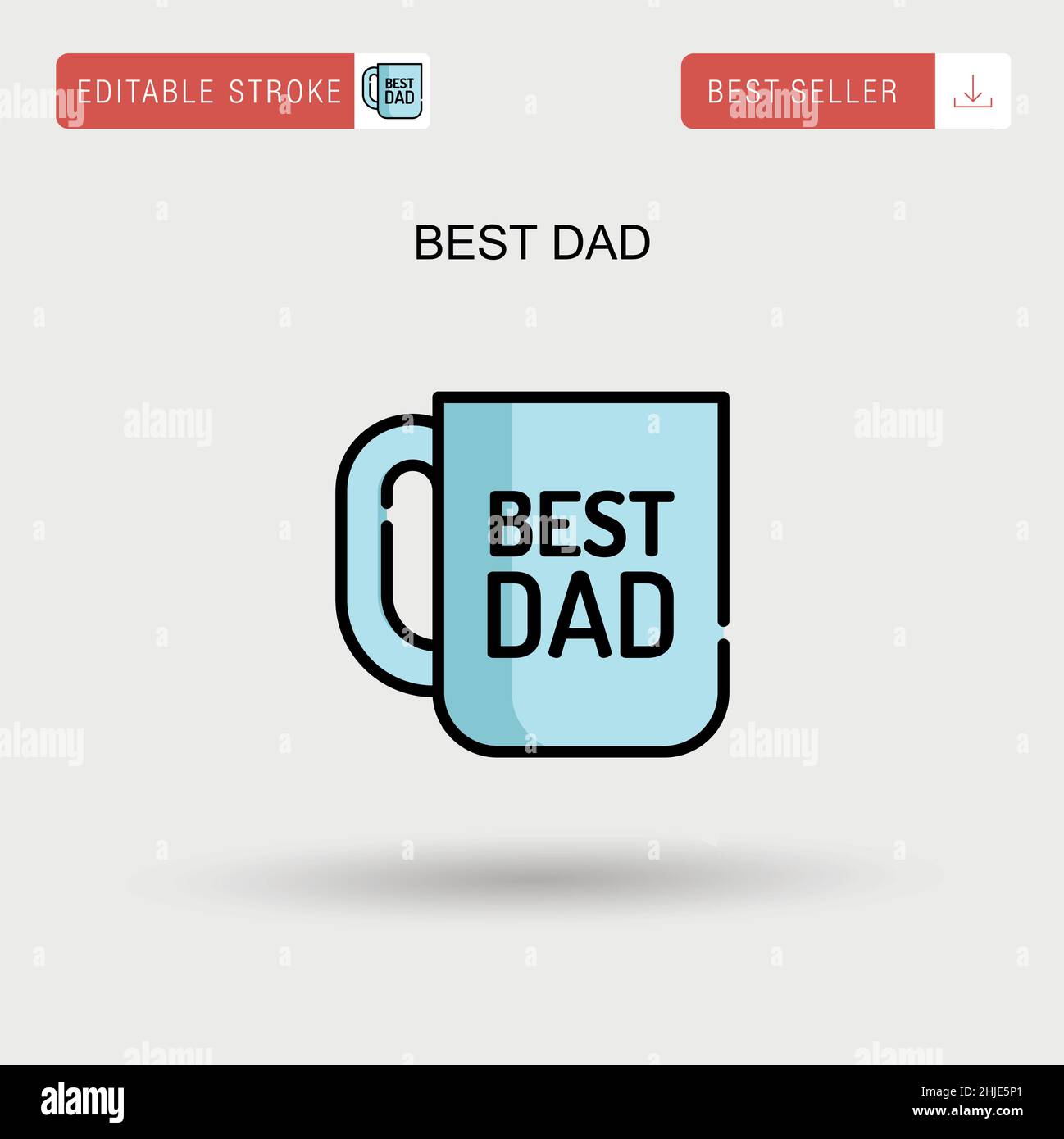 Meilleure icône de vecteur simple DAD. Illustration de Vecteur