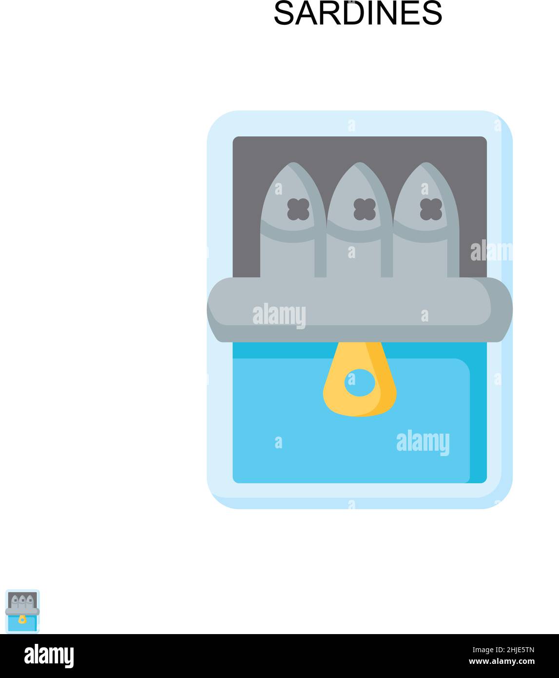 Icône de vecteur simple sardines.Modèle de conception de symbole d'illustration pour élément d'interface utilisateur Web mobile. Illustration de Vecteur