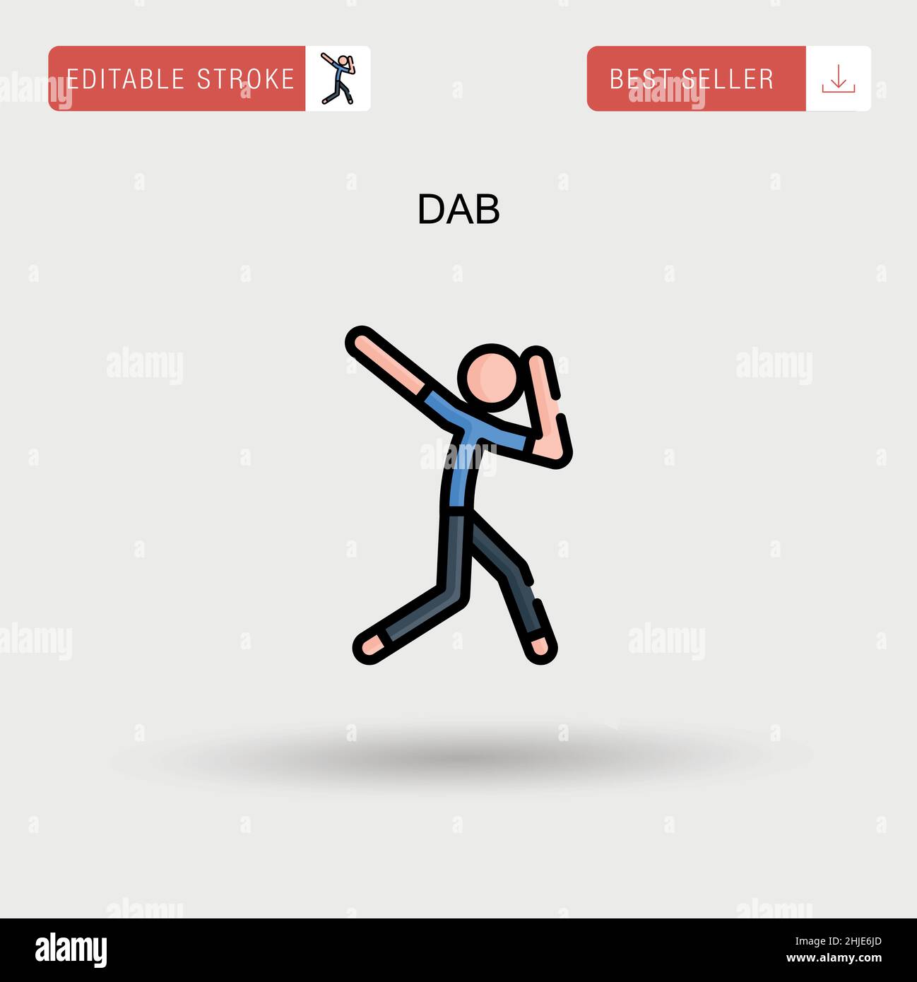 Icône de vecteur simple DAB. Illustration de Vecteur