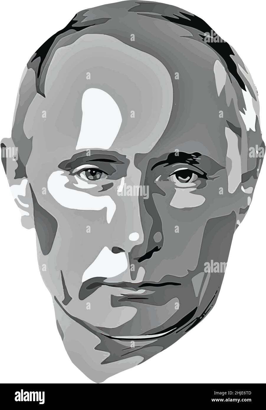 Le président russe Poutine Illustration de Vecteur