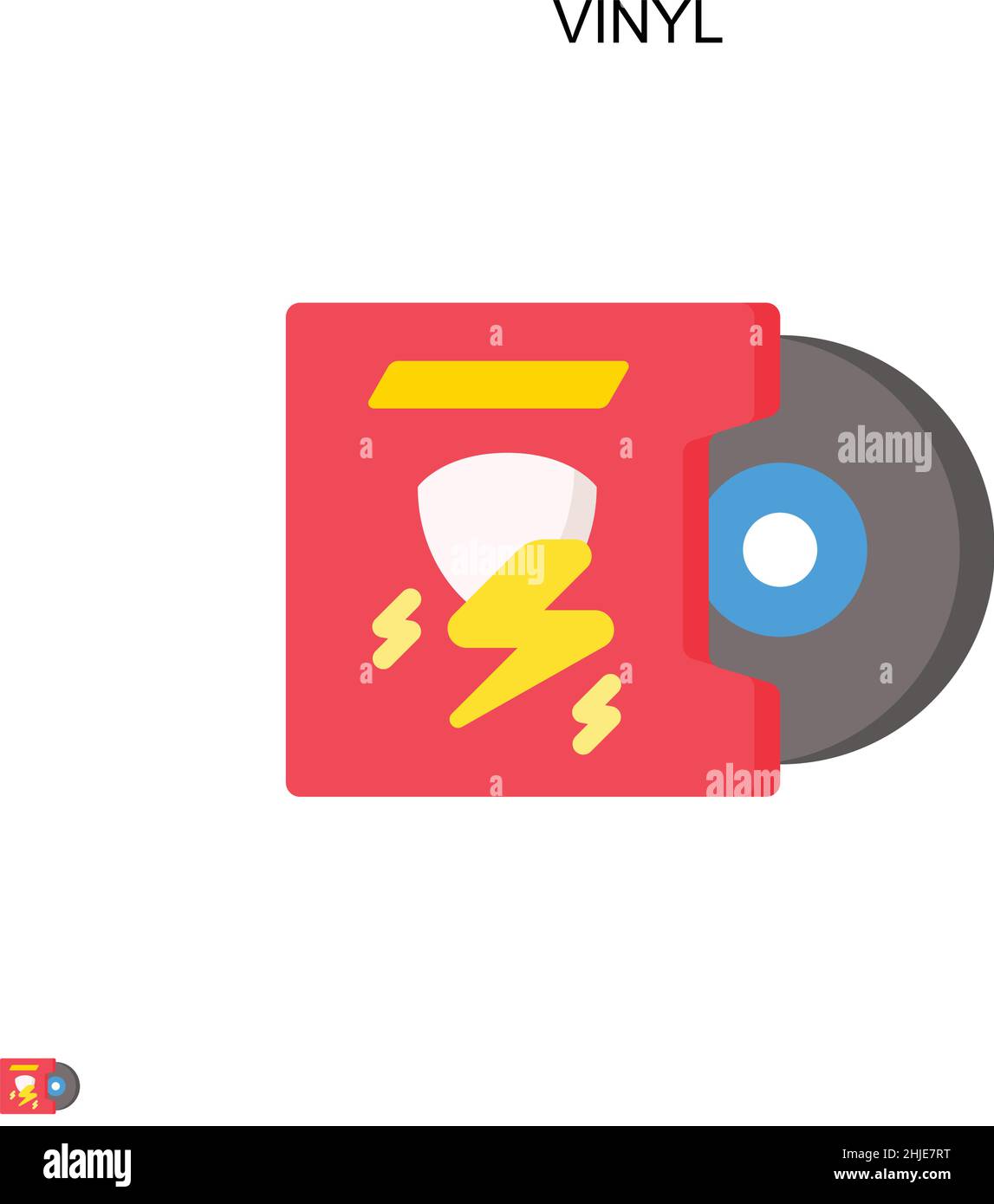 Vinyle simple vecteur icône.Modèle de conception de symbole d'illustration pour élément d'interface utilisateur Web mobile. Illustration de Vecteur