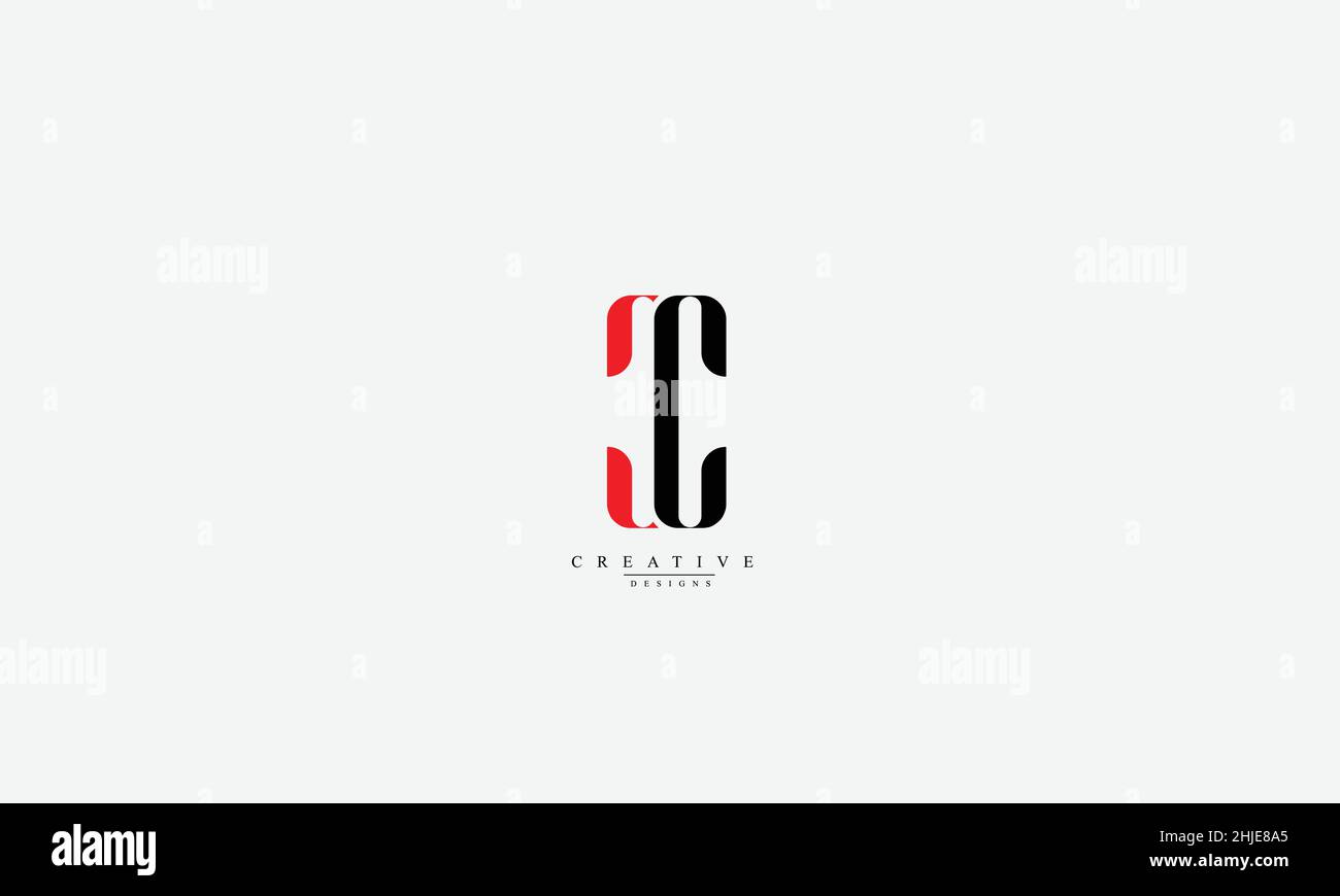LETTRES MAJUSCULES INITIALES logo monogramme CC Illustration de Vecteur