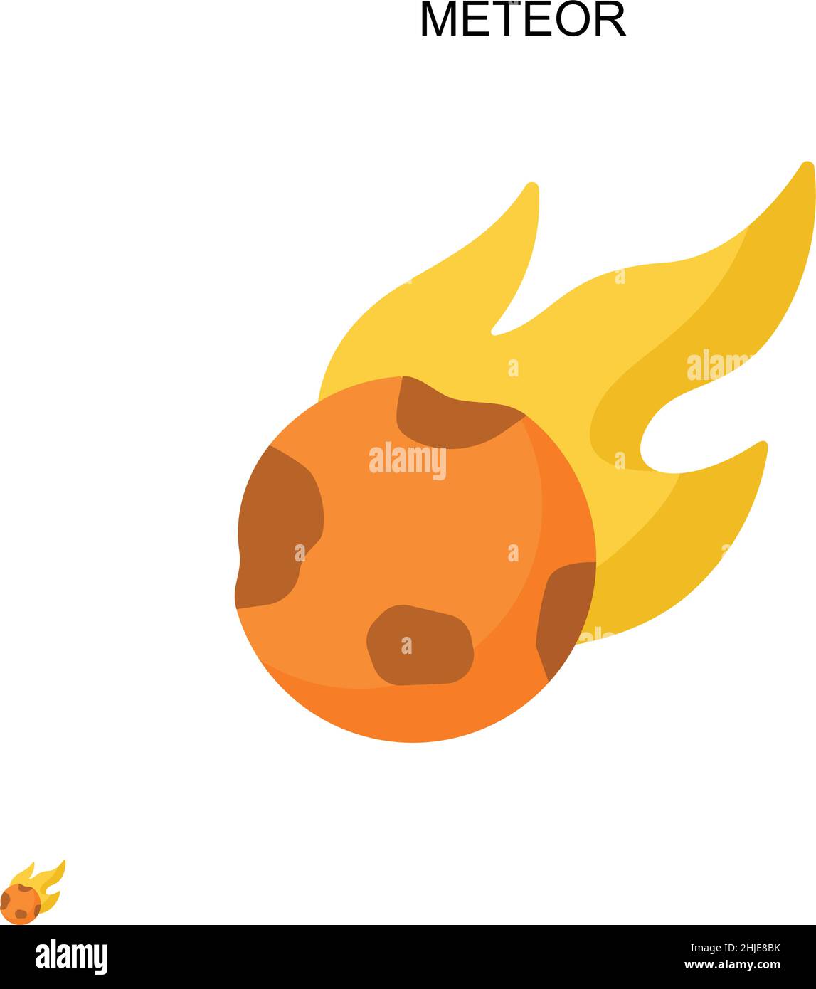 Icône vecteur simple Meteor.Modèle de conception de symbole d'illustration pour élément d'interface utilisateur Web mobile. Illustration de Vecteur