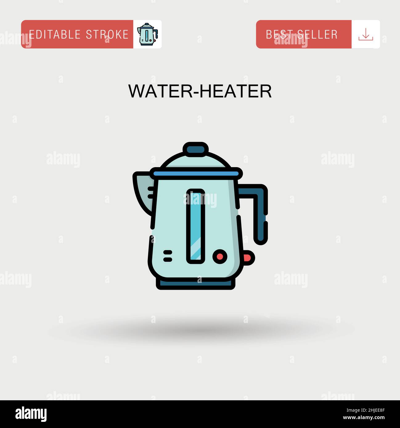 Icône vecteur simple chauffe-eau. Illustration de Vecteur