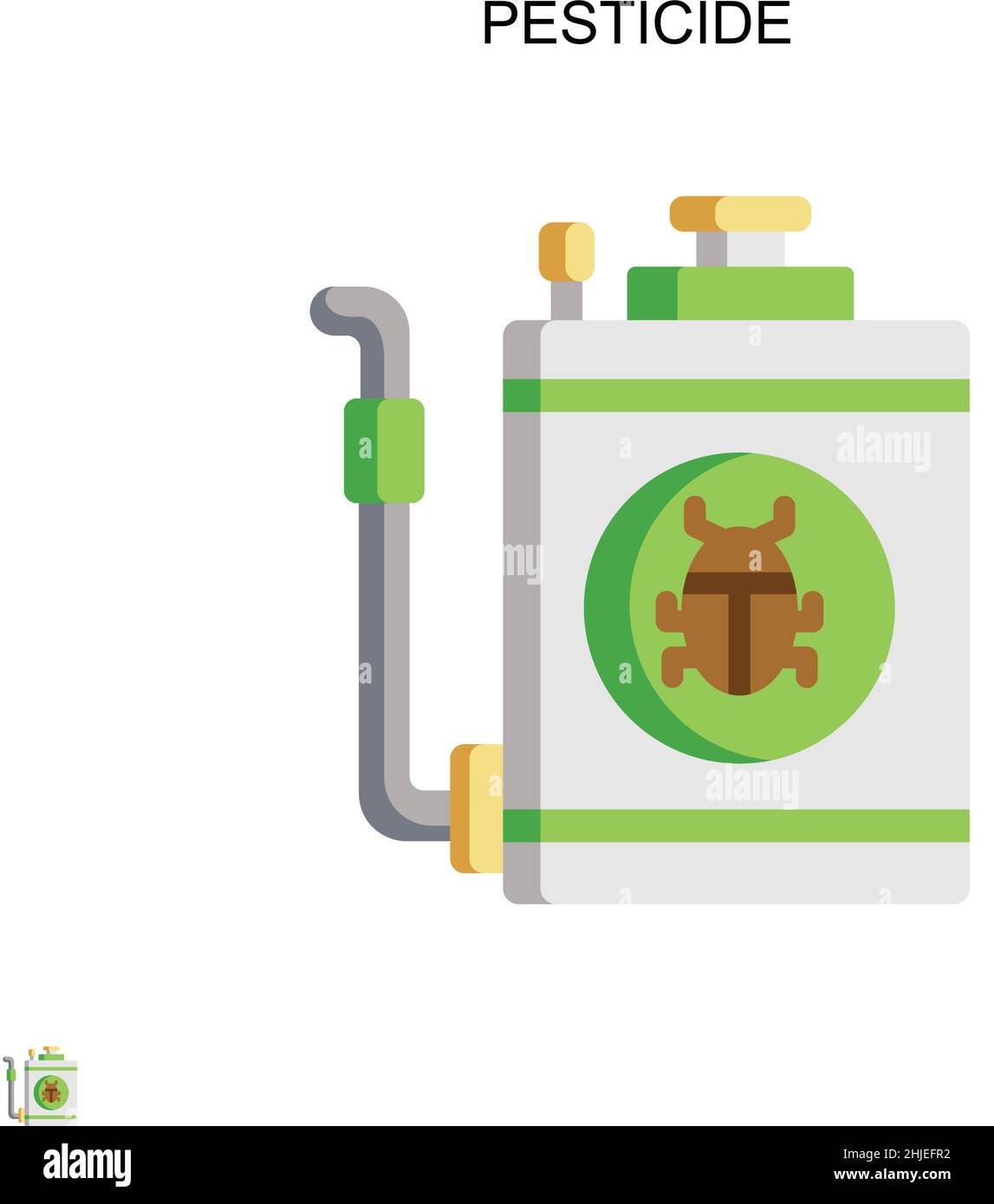 Icône de vecteur simple de pesticide.Modèle de conception de symbole d'illustration pour élément d'interface utilisateur Web mobile. Illustration de Vecteur