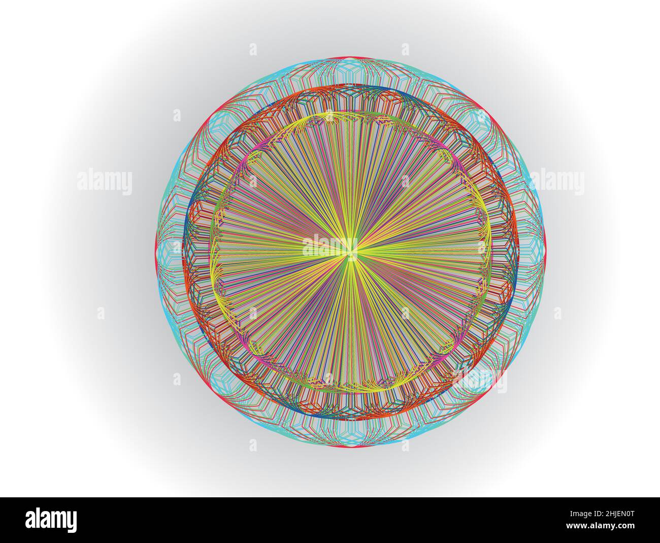 Graphique vectoriel d'un objet circulaire multicolore créé en supprimant le fond et en transformant un triangle. Illustration de Vecteur