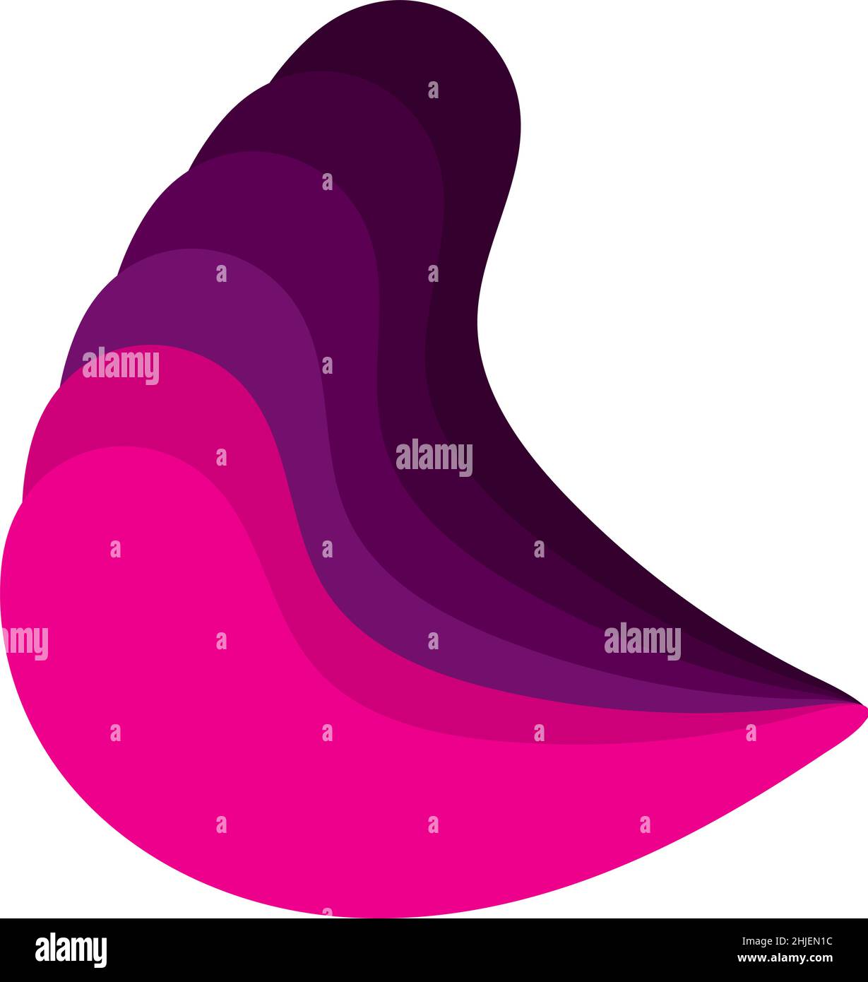 Graphiques vectoriels d'un objet créés en combinant et en transformant un cercle et un triangle.L'effet 3D a été obtenu en appliquant des transitions tonales. Illustration de Vecteur