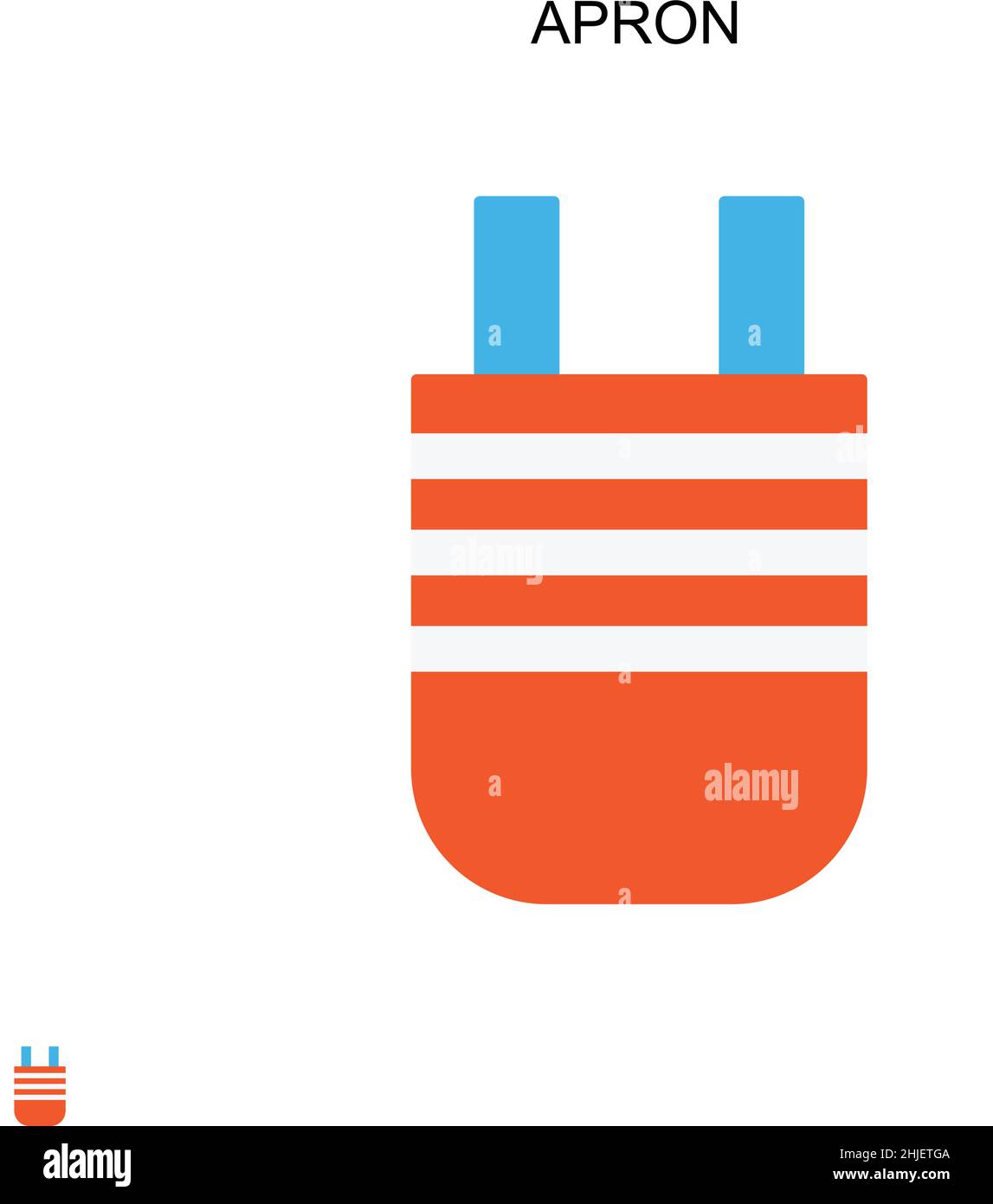 Icône de vecteur simple de tablier.Modèle de conception de symbole d'illustration pour élément d'interface utilisateur Web mobile. Illustration de Vecteur