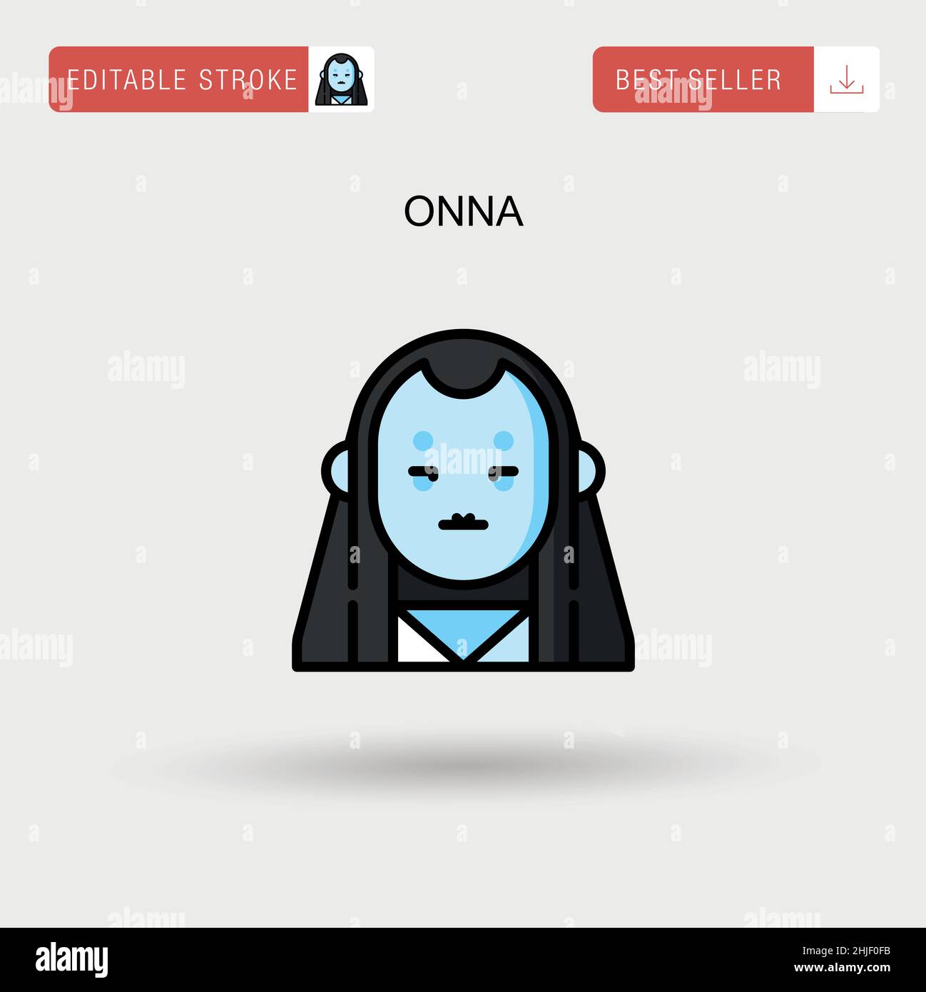 Icône de vecteur simple Onna. Illustration de Vecteur