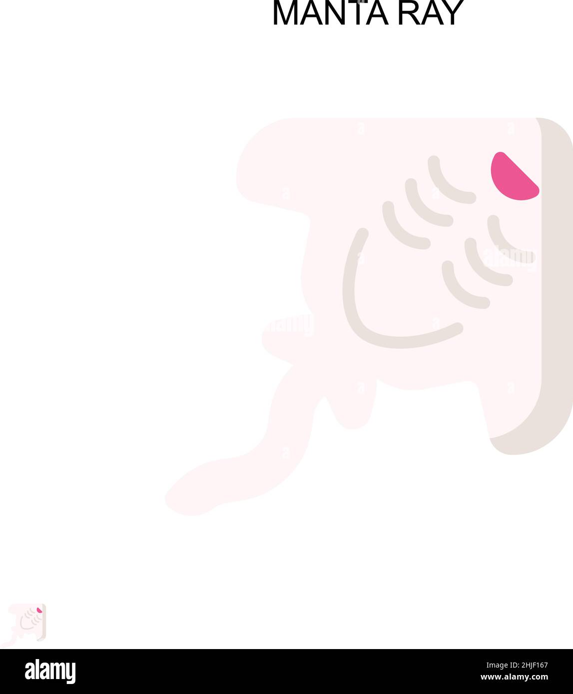 Icône de vecteur simple Manta ray.Modèle de conception de symbole d'illustration pour élément d'interface utilisateur Web mobile. Illustration de Vecteur