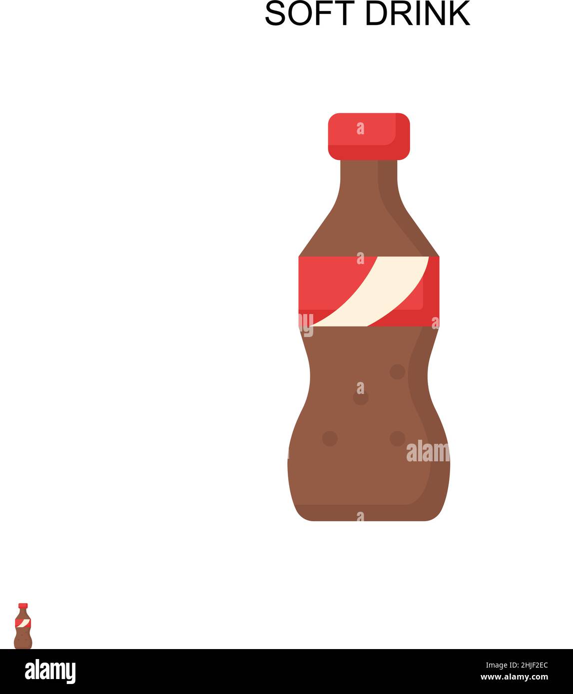 Icône de vecteur simple de boisson non alcoolisée.Modèle de conception de symbole d'illustration pour élément d'interface utilisateur Web mobile. Illustration de Vecteur