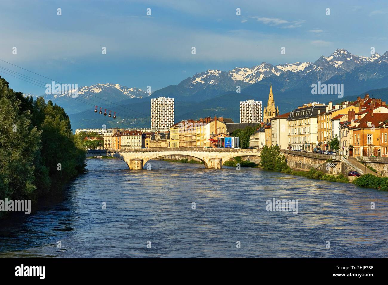 Vue panoramique sur Grenoble Banque D'Images