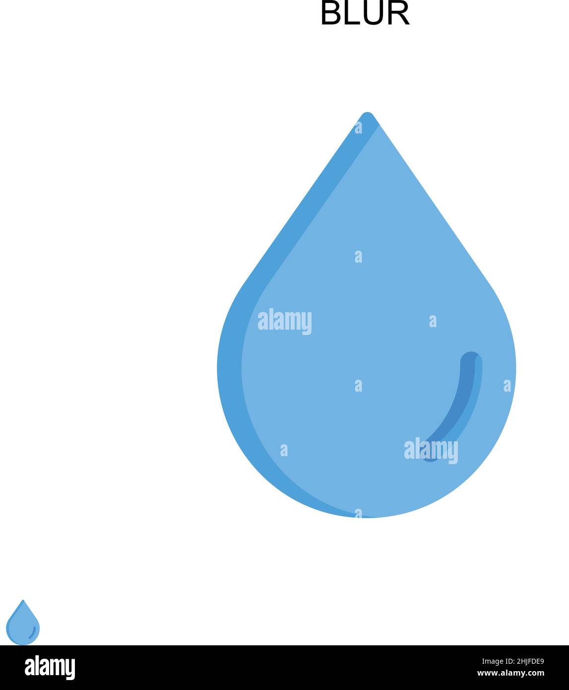 Icône de vectorisation de flou simple.Modèle de conception de symbole d'illustration pour élément d'interface utilisateur Web mobile. Illustration de Vecteur