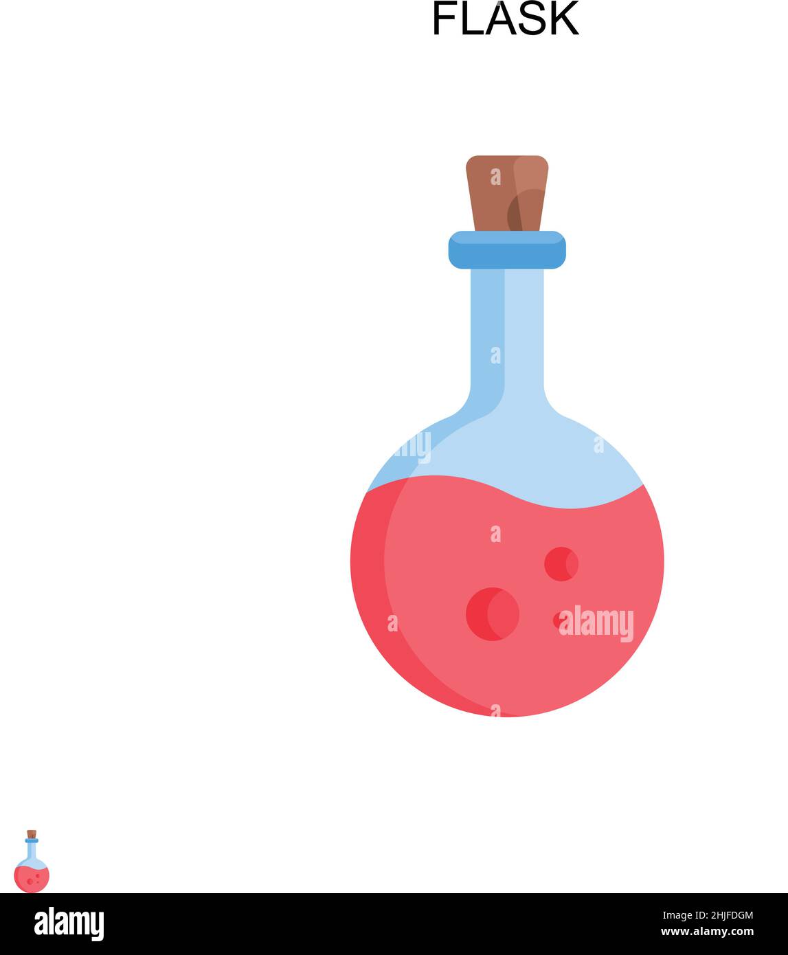 Icône vecteur simple flacon.Modèle de conception de symbole d'illustration pour élément d'interface utilisateur Web mobile. Illustration de Vecteur