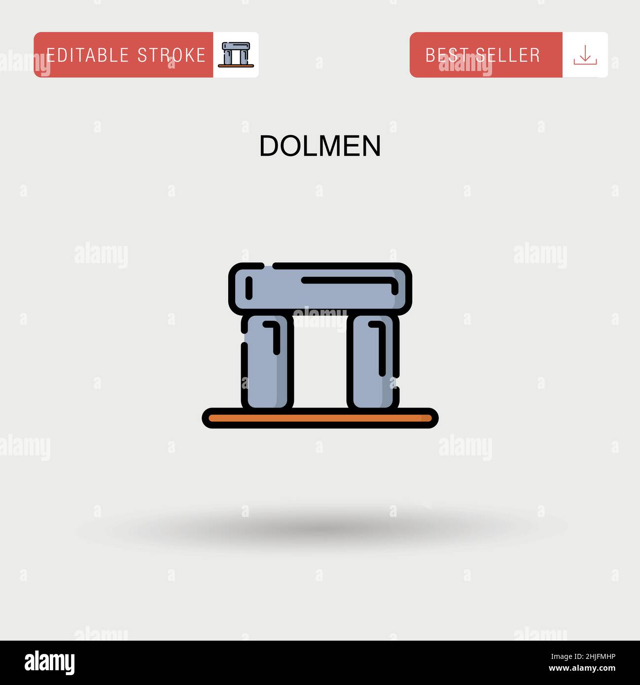 Icône de vecteur simple Dolmen. Illustration de Vecteur