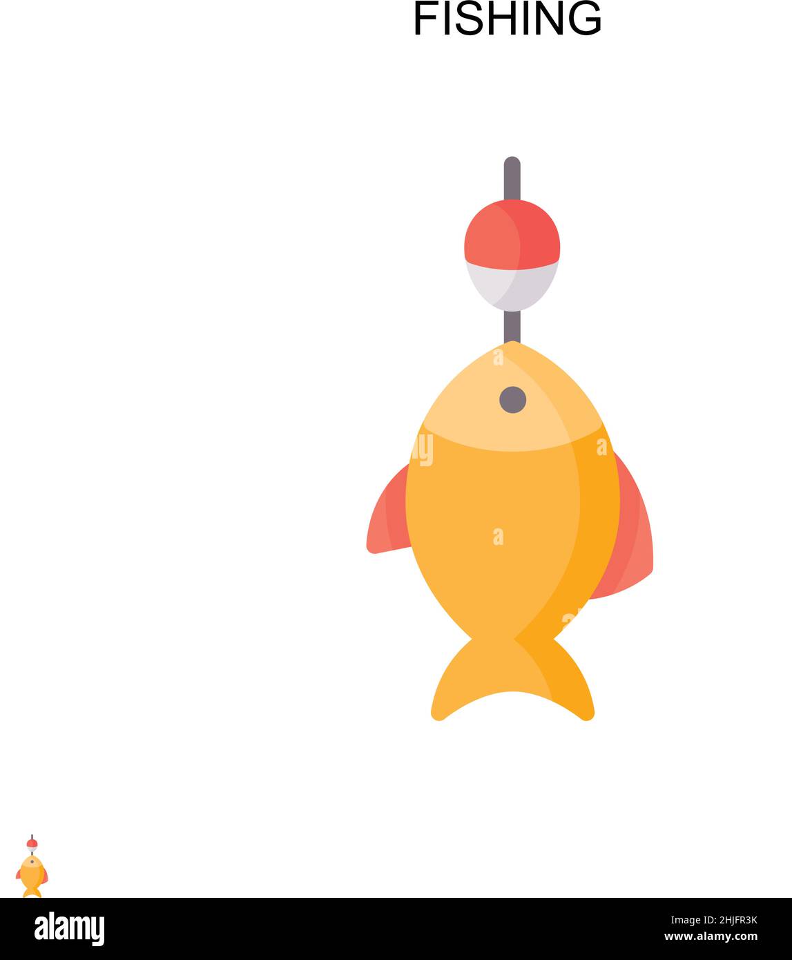Icône de vecteur simple de pêche.Modèle de conception de symbole d'illustration pour élément d'interface utilisateur Web mobile. Illustration de Vecteur