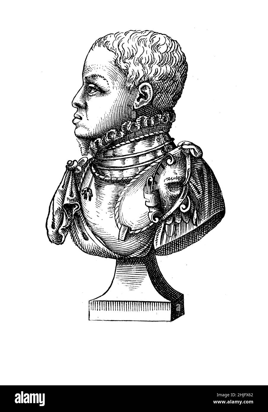 Portrait de Carlos, prince des Asturies ou Don Carlos ( 1545 - 1568), fils aîné du roi Philippe II d'Espagne, mentalement instable et déformé, emprisonné par son père jusqu'à sa mort. Banque D'Images