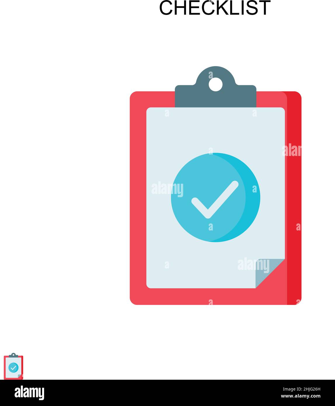 Liste de contrôle icône de vecteur simple.Modèle de conception de symbole d'illustration pour élément d'interface utilisateur Web mobile. Illustration de Vecteur