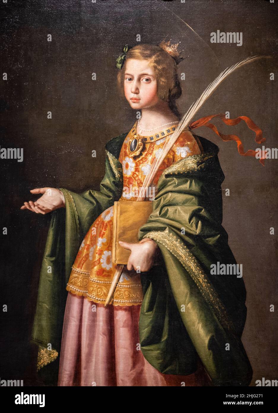 Saint Elizabeth de Thuringe Zurbarán, deuxième quart du siècle 17th, huile sur toile, Museo de Bellas Artes, Bilbao, Espagne Banque D'Images