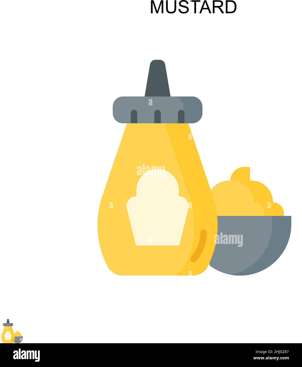 Icône de vecteur simple moutarde.Modèle de conception de symbole d'illustration pour élément d'interface utilisateur Web mobile. Illustration de Vecteur