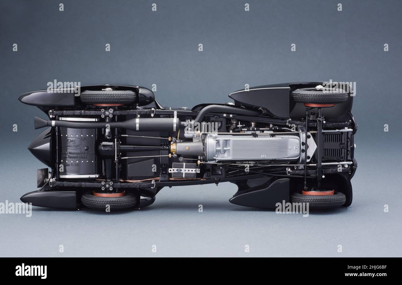 Maquette de voiture moulée par CMC de Mercedes Benz SSK Conte Trossi (1932) Banque D'Images