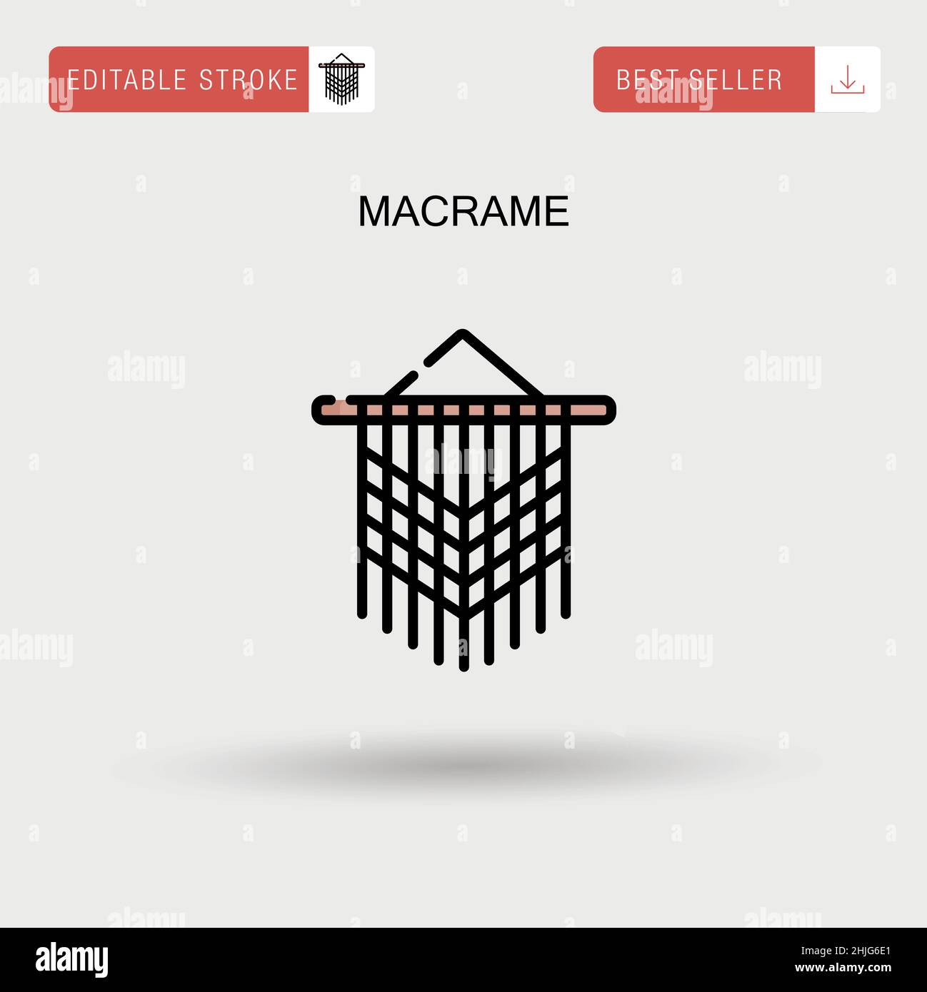Icône de vecteur simple Macrame. Illustration de Vecteur