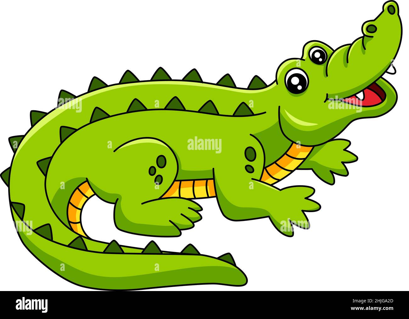 Illustration du vecteur du dessin animé du dessin animé d'un crocodile Illustration de Vecteur
