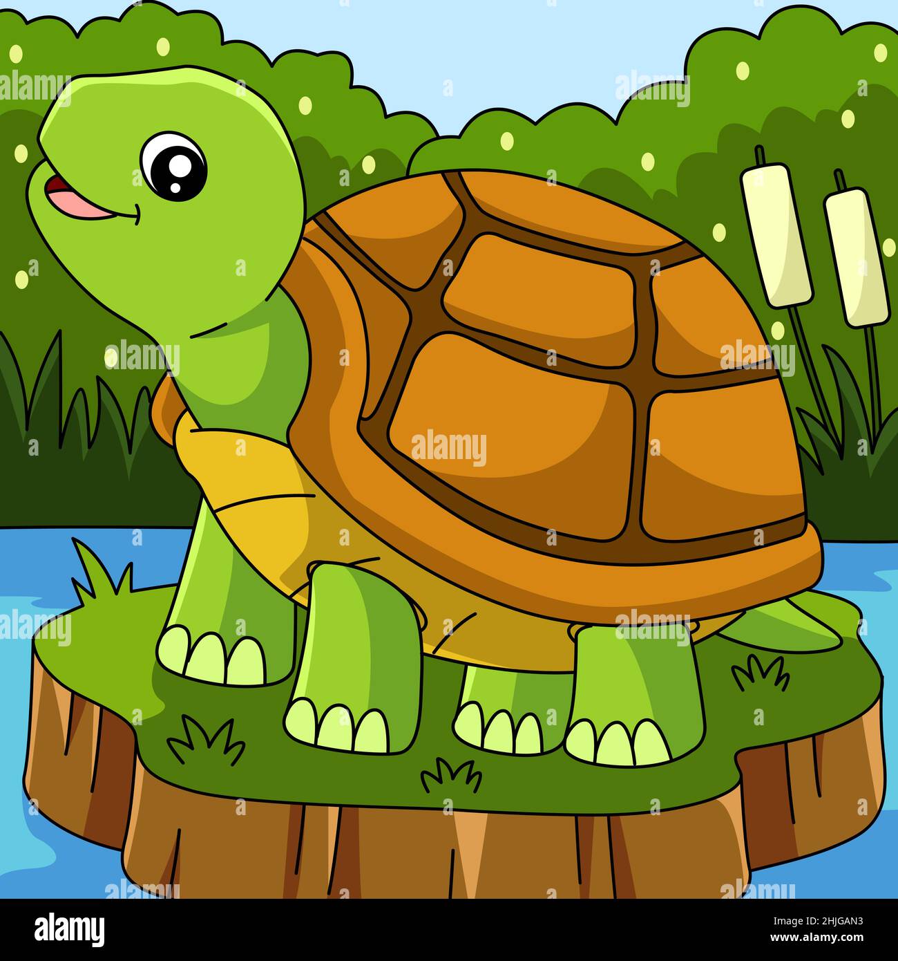 Illustration de couleur Vector de tortue Illustration de Vecteur