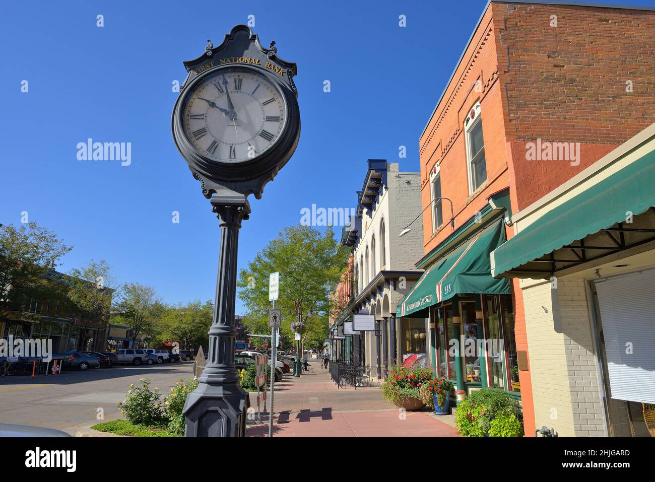 Le centre-ville historique, fort Collins CO Banque D'Images