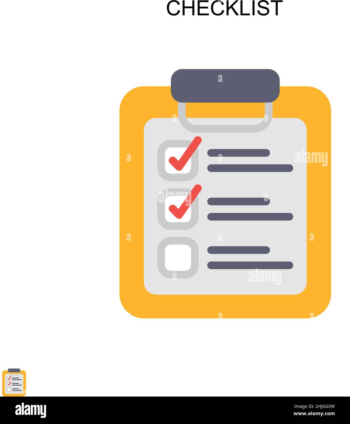 Liste de contrôle icône de vecteur simple.Modèle de conception de symbole d'illustration pour élément d'interface utilisateur Web mobile. Illustration de Vecteur